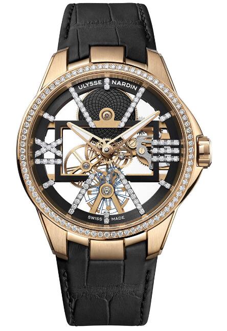 Ulysse Nardin Blast Skeleton X Sparkling Pink Gold Replica Watch Price 3716-260B/02